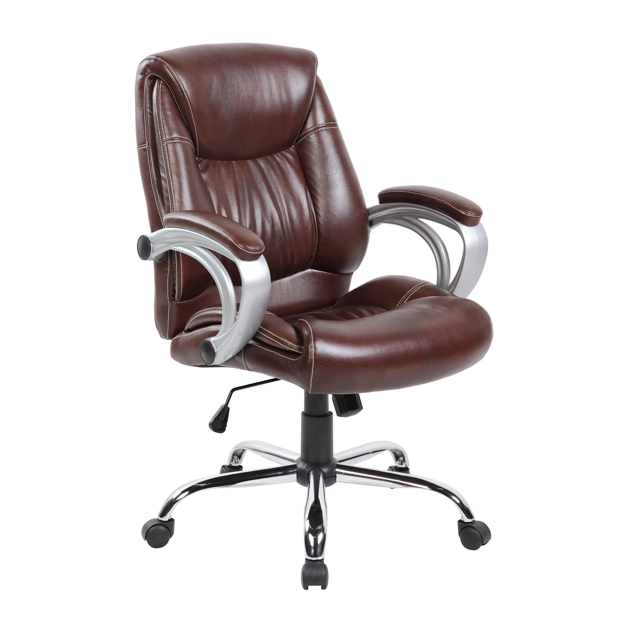Faux Leather Office Chairs (9127MBR)